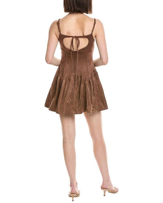 JACQUIE THE LABEL Brown Cordelia Mini Dress
