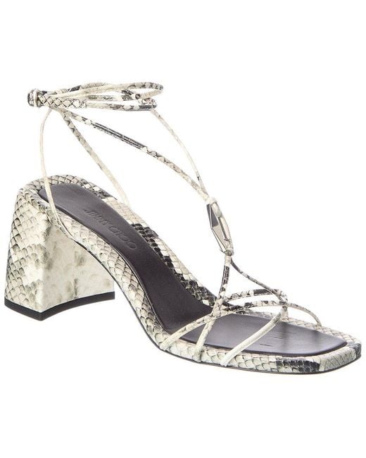 Jimmy Choo Metallic Leather Wedge Sandal