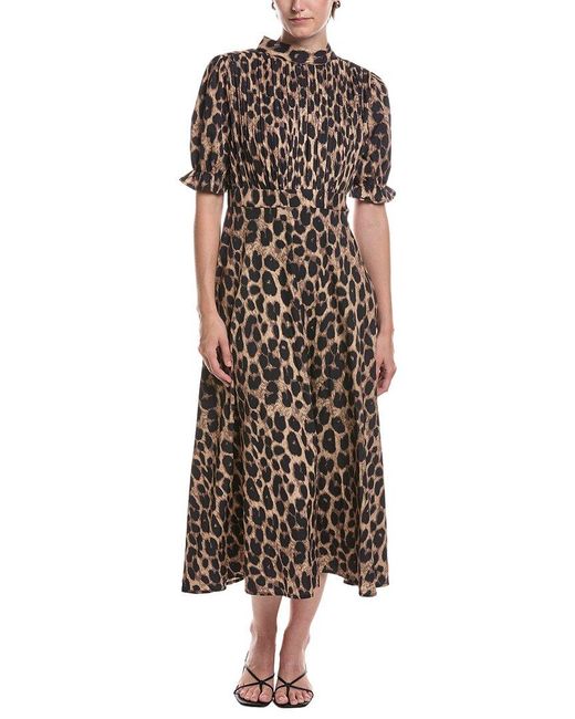 Moonsea Brown Midi Dress