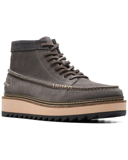 Clarks Black Clarkhill Mid Suede Boot for men
