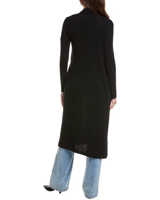 Michael Stars Black Izzy Longline Open Cardigan