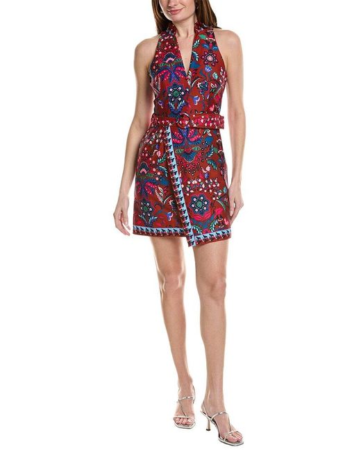 Adrianna Papell Red Sleeveless Mini Dress