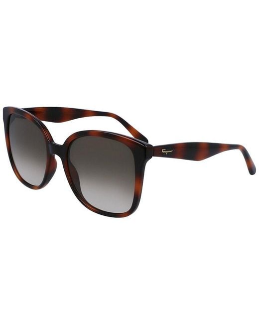 Ferragamo Black Sf1072s 56mm Sunglasses