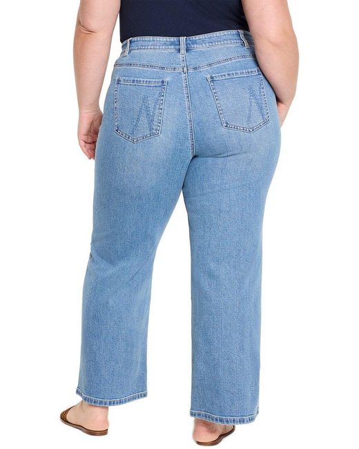 NIC+ZOE Blue Plus Wide Leg Weekend Jean
