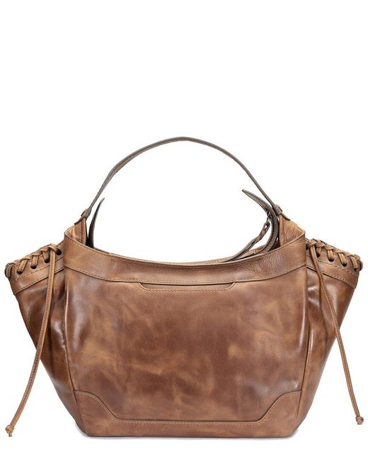 Frye Brown Mackenna Leather & Jute Shoulder Bag