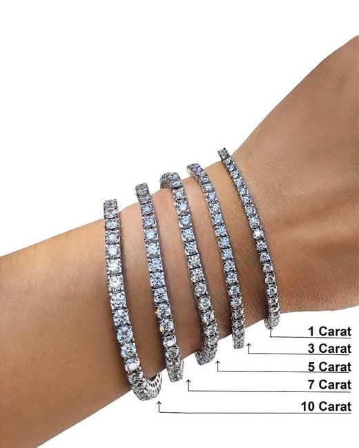 Lab Grown Diamonds White 14K 13.00 Ct. Tw. Lab-Grown Diamond Tennis Bracelet