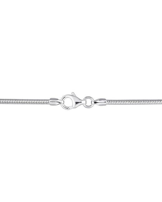 Italian Silver White Snake Chain Bracelet