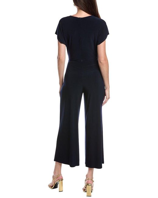 Joseph Ribkoff Blue Draped Waist Jumpsuit