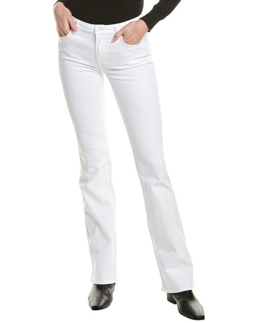 7 For All Mankind White Kimmie Clean Bootcut Jean