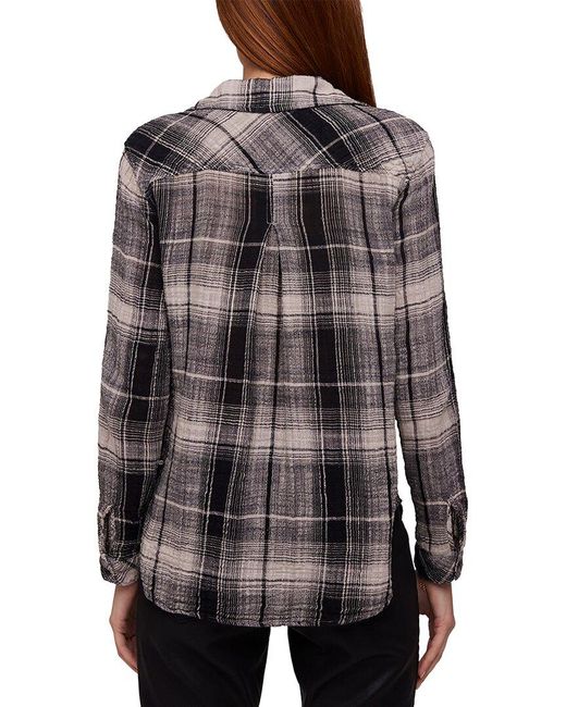 Bella Dahl Gray Classic Button Down Blouse