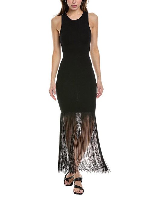 Bardot Black Tassel Sheath Dress