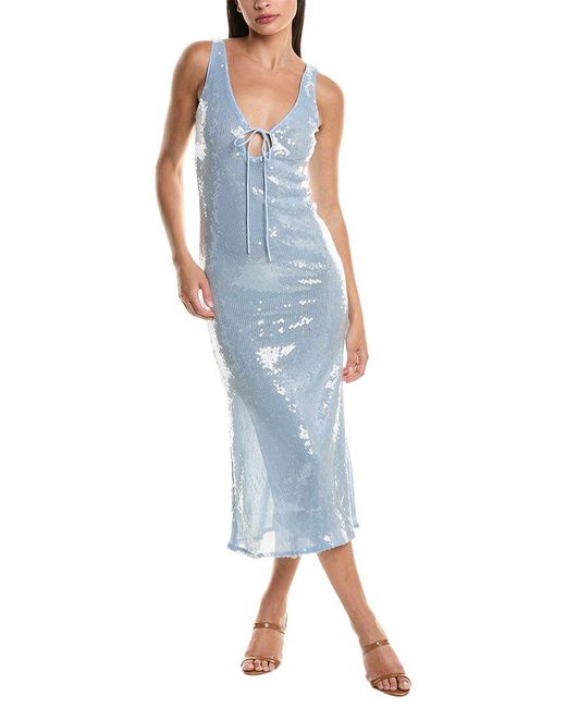 Bardot Blue Isha Sequin Midi Dress