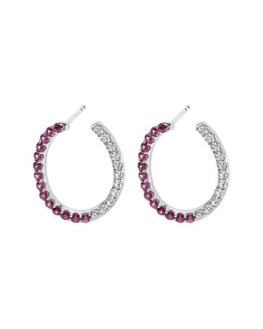 Haus of Brilliance Metallic Hoop Earring