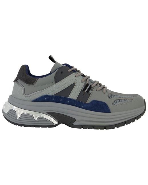 Karl Lagerfeld Blue Leather Sneaker for men