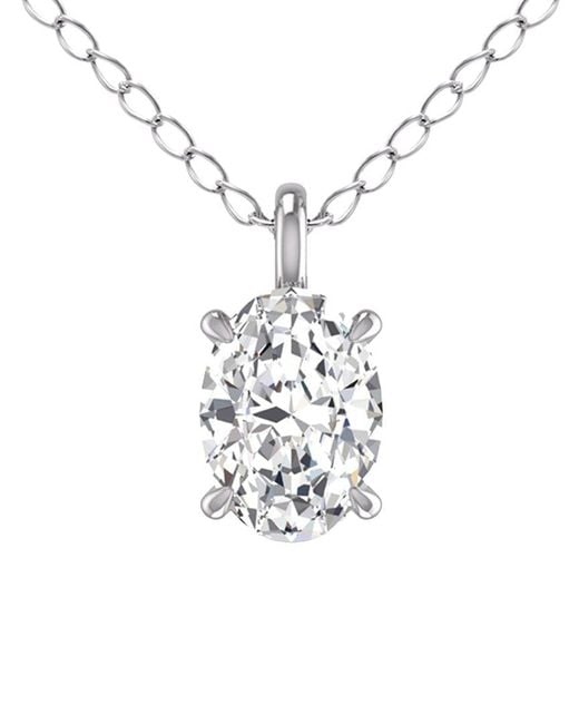 Lab Grown Diamonds White 14k 0.25 Ct. Tw. Lab Grown Diamond Necklace