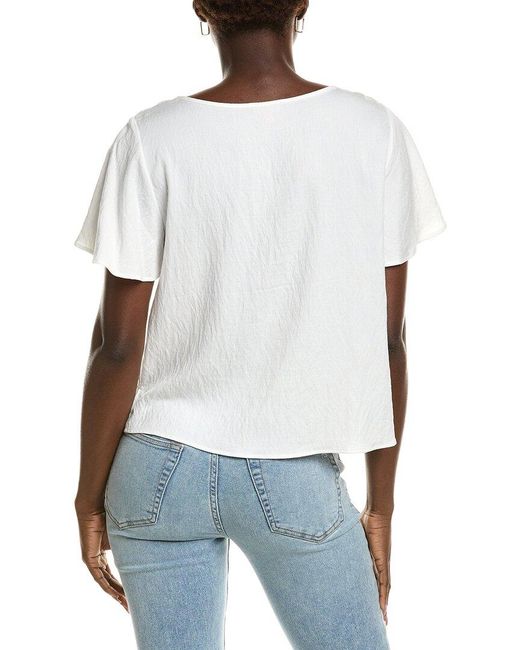 Vince Camuto White Crewneck Cropped Top