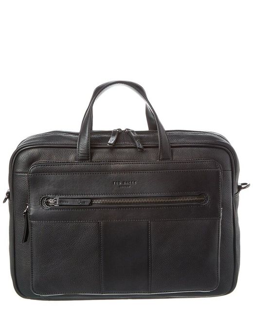 Ted Baker Black Tyle Leather Document Bag for men