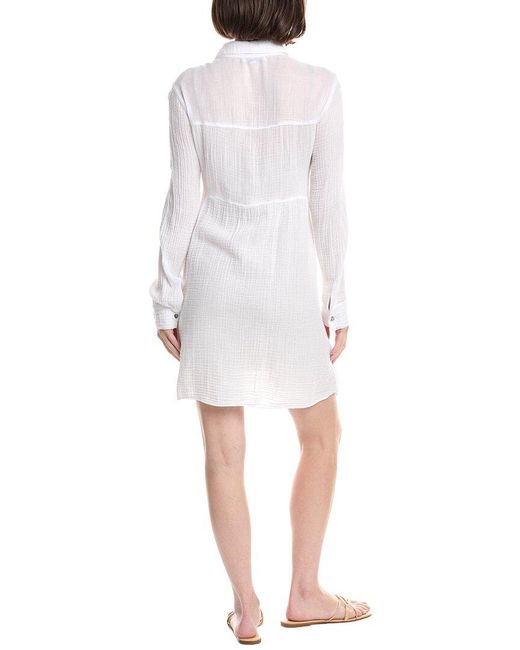 Michael Stars White Kimberly Shirt Waist Dress
