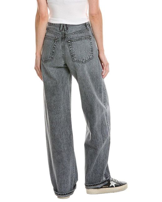 SLVRLAKE Denim Gray Cassie Full Moon Wide Leg Jean