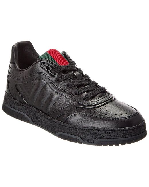 Gucci Black Re-Web Leather Sneaker for men
