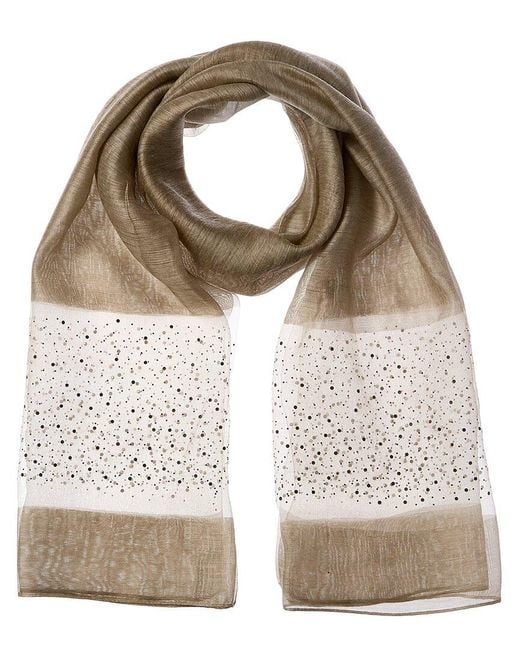 Saachi Natural Star Gazer Silk & Wool-Blend Blend Scarf