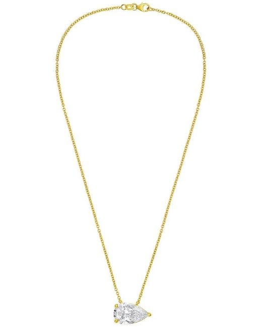 Diana M Metallic 14K 1.00 Ct. Tw. Lab-Grown Diamond Solitaire Pendant
