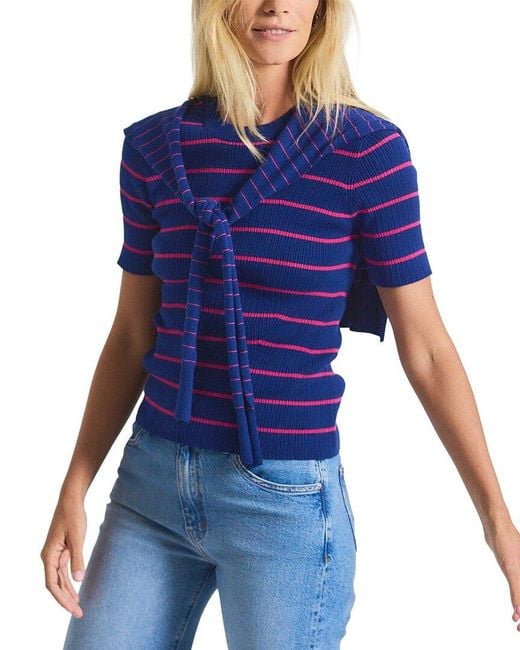 10 Crosby Derek Lam Blue Twain Cashmere-Blend Sweater