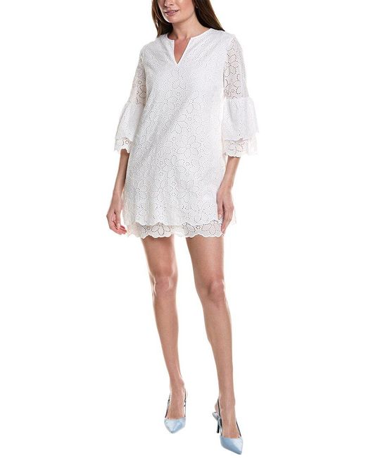 tyler boe White Christa Eyelet Tunic