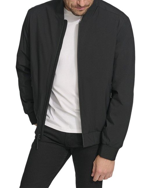 DKNY Stretch Bomber Jacket in Black for Men Lyst Canada