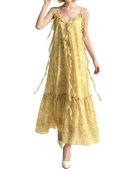 Linda Charm Yellow Maxi Dress