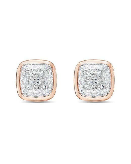 Diana M White Diana M. 14K Rose 5.00 Ct. Tw. Lab-Grown Diamond Stud Earrings