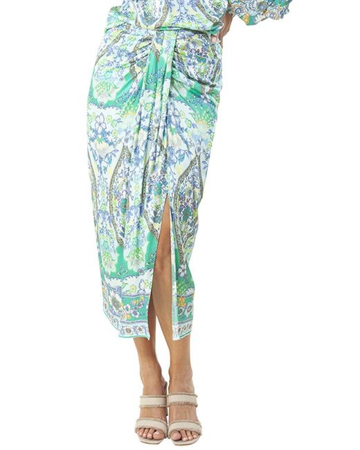 Hale Bob Blue Draped Skirt