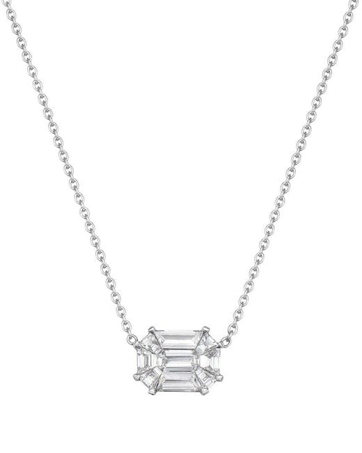 Forever Creations USA Inc. Metallic Forever Creations 14K 0.43 Ct. Tw. Diamond Illusion Necklace
