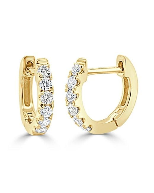 Sabrina Designs Metallic 14k 0.18 Ct. Tw. Diamond Huggie Earrings