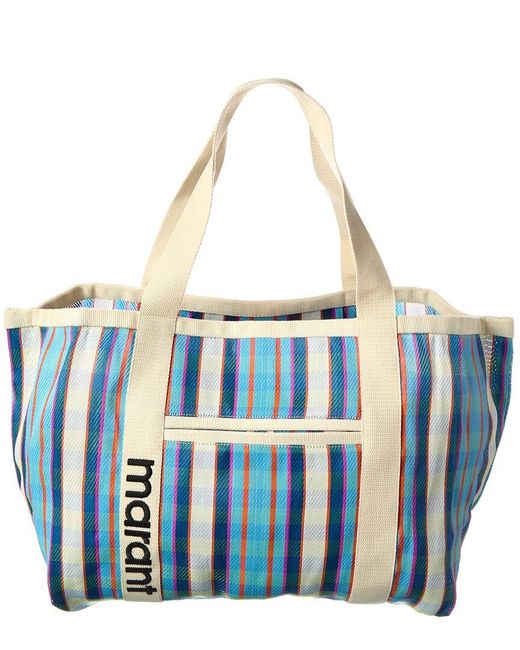 Isabel Marant Blue Logo Canvas Tote