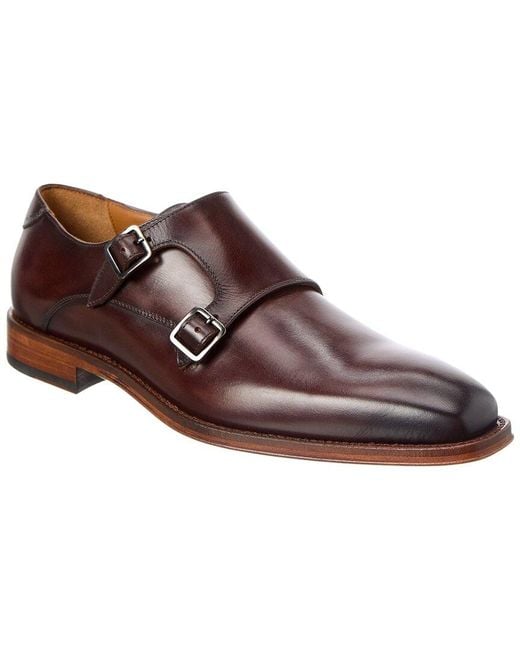 Antonio Maurizi Brown Double Monk Leather Loafer for men