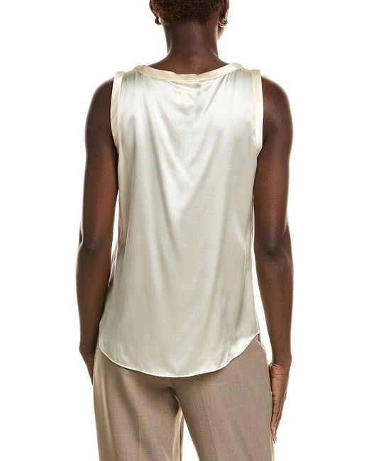Lafayette 148 New York White Reversible Perla Blouse