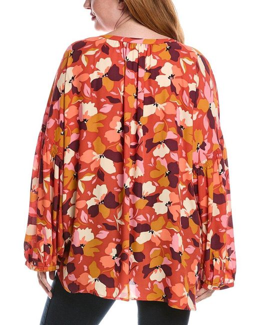NYDJ Red Plus Paulina Blouse