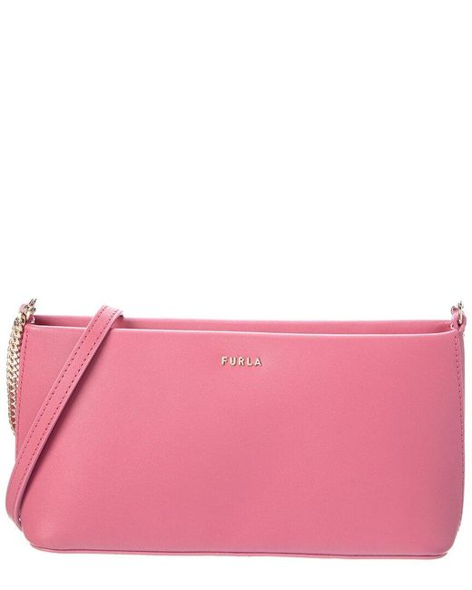 Furla Pink Classic Mini Leather Crossbody
