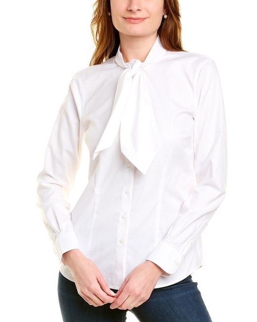 Brooks Brothers White Tailored Fit Blouse