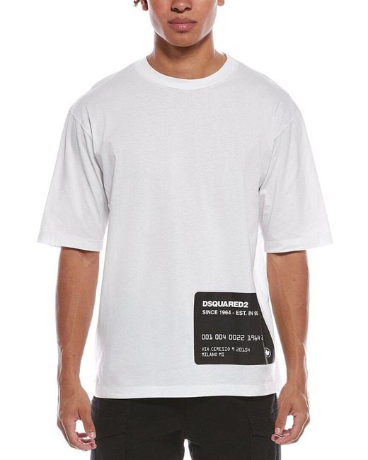 DSquared² White Graphic T-Shirt for men