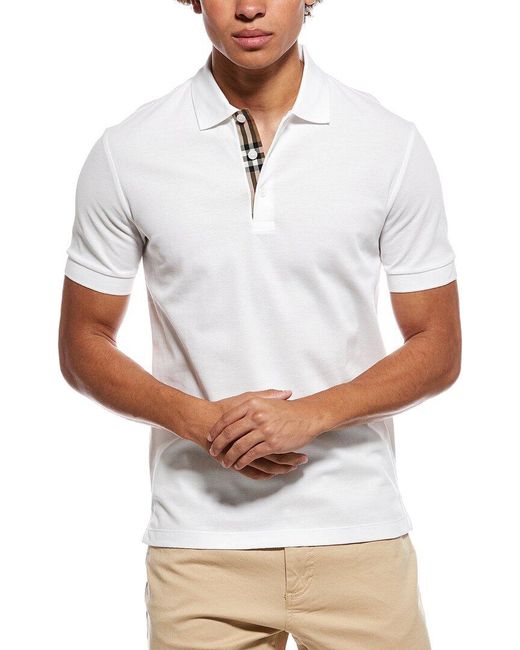 Burberry White Polo Shirt for men