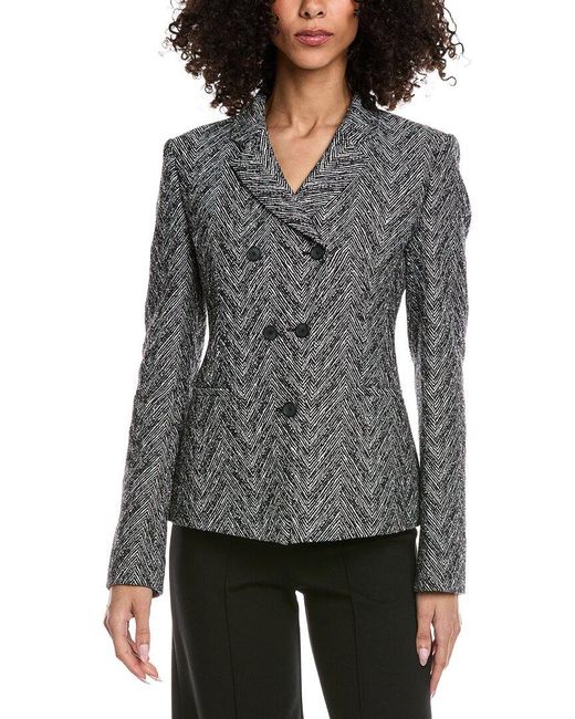 Boss Gray Boss Jiarna Linen-Blend Jacket