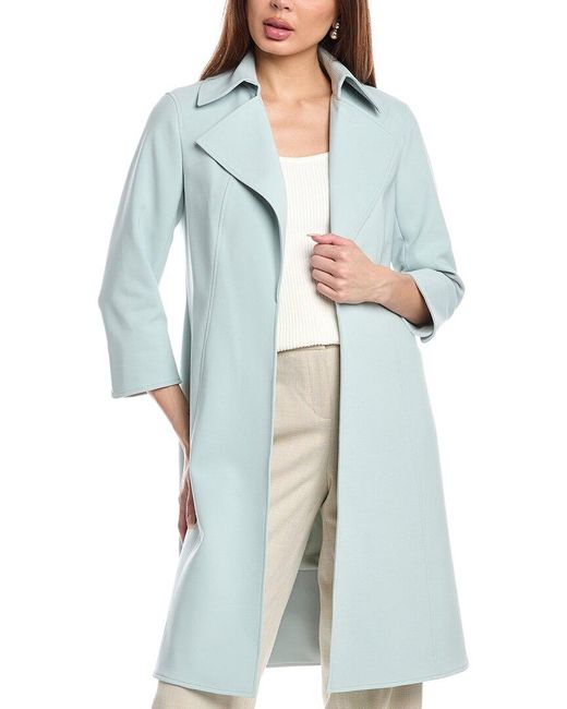 Anne Klein Blue Peak Lapel Topper