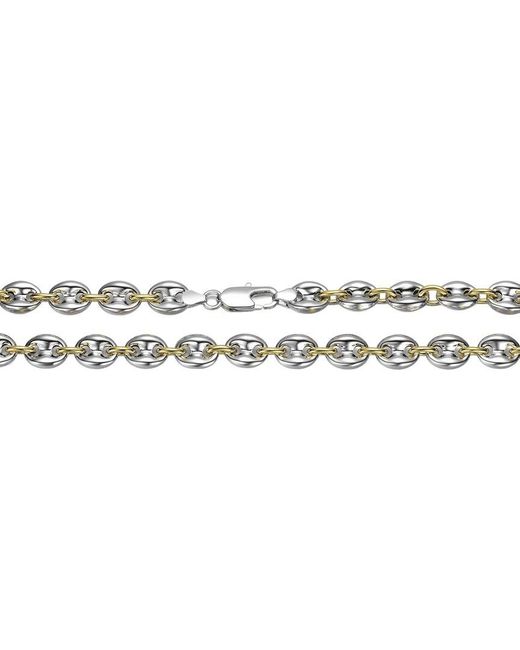 Genevive Jewelry Metallic Rachel Glauber Plated Link Chain Bracelet