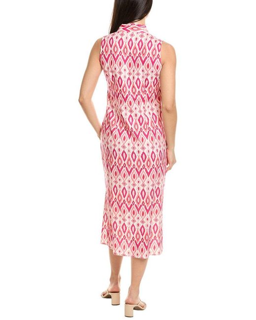 Sail To Sable Pink Linen-Blend Midi Tunic