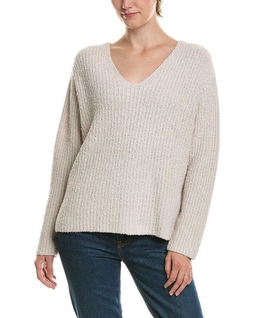 Eileen Fisher Gray V-Neck Sweater