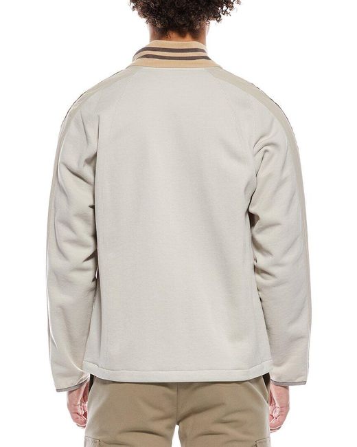 Theory Gray Textured Knit Mixed Media Jacket for men