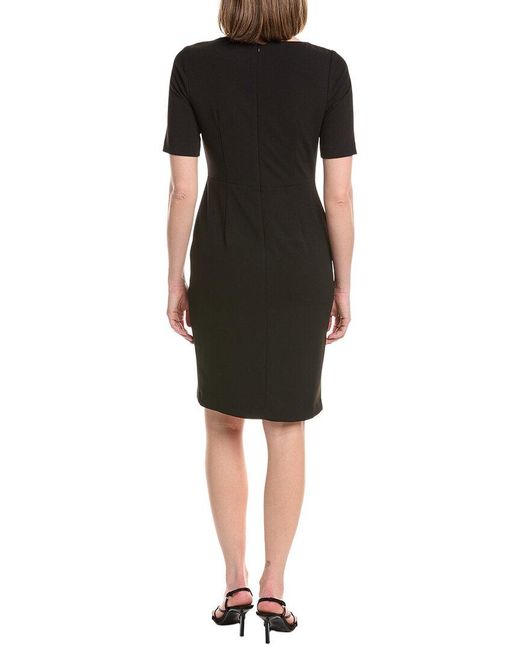 Anne Klein Black Crepe Sheath Dress