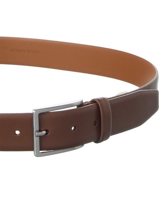 Boss Brown Erman-L Leather Belt for men